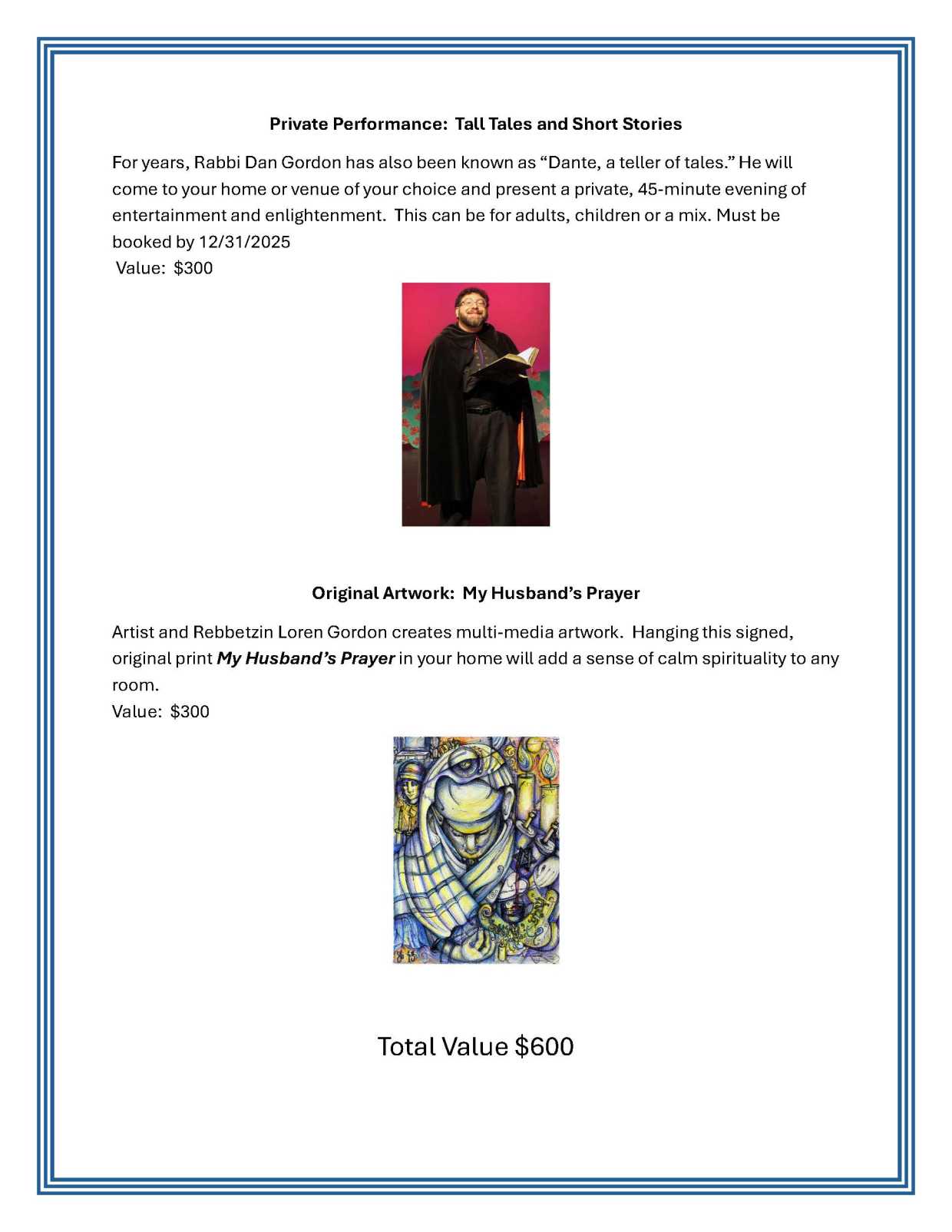 Dante and Husband's Prayer AirAuctioneer