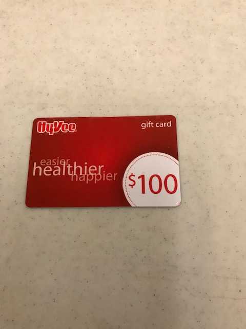 Hy-Vee $100 gift card 1 of 3! | AirAuctioneer