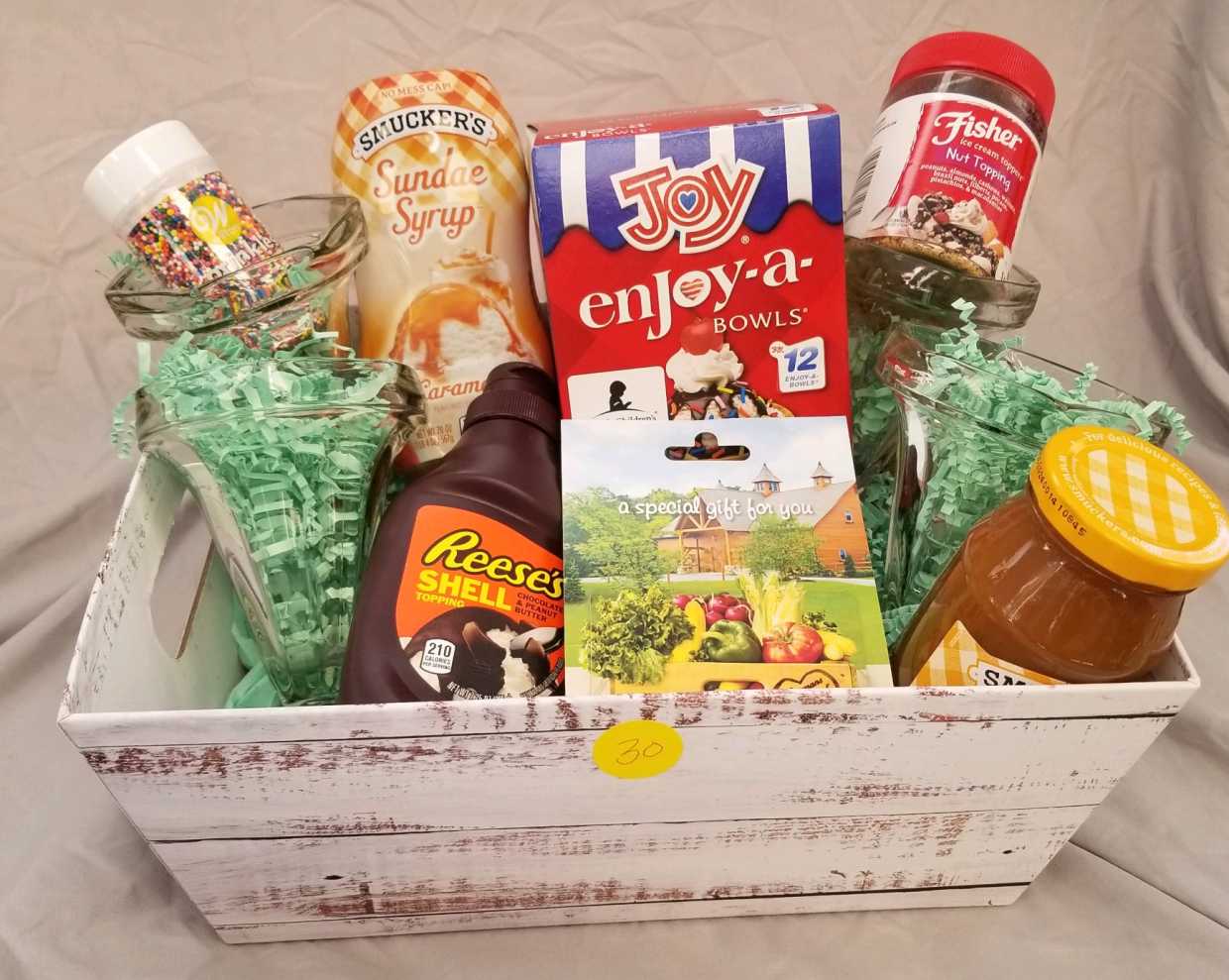 30 Sundae Making Basket w/Wegmans GC AirAuctioneer