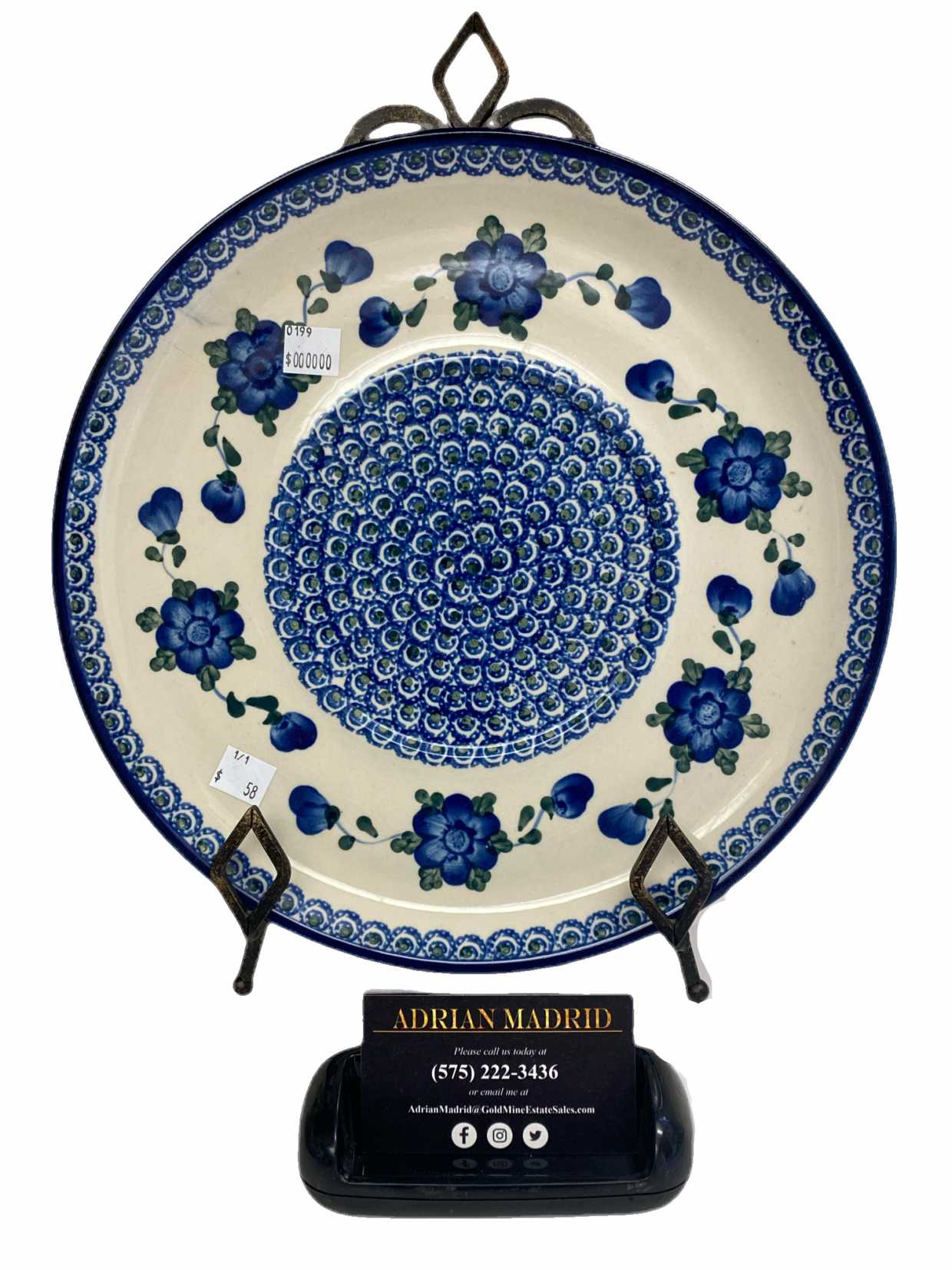 199 Hand Made in Poland Polish Pottery Dish AirAuctioneer