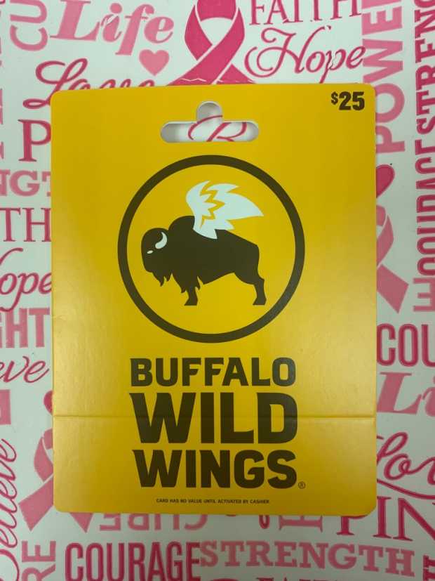 25 Buffalo Wild Wings gift card AirAuctioneer