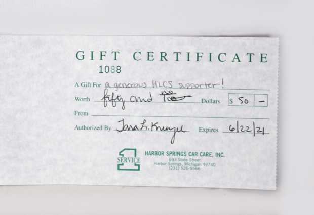 $50 Harbor Springs Car Care Gift Card | Airauctioneer