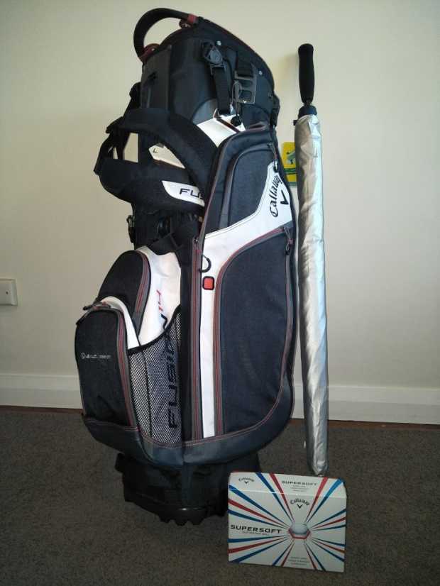 Callaway Fusion Golf Bag plus Golf Umbrella and Balls AirAuctioneer
