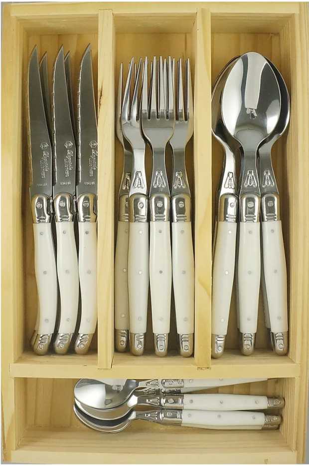 Enjoy a LAGUIOLE 24 PIECE CUTLERY SET AirAuctioneer