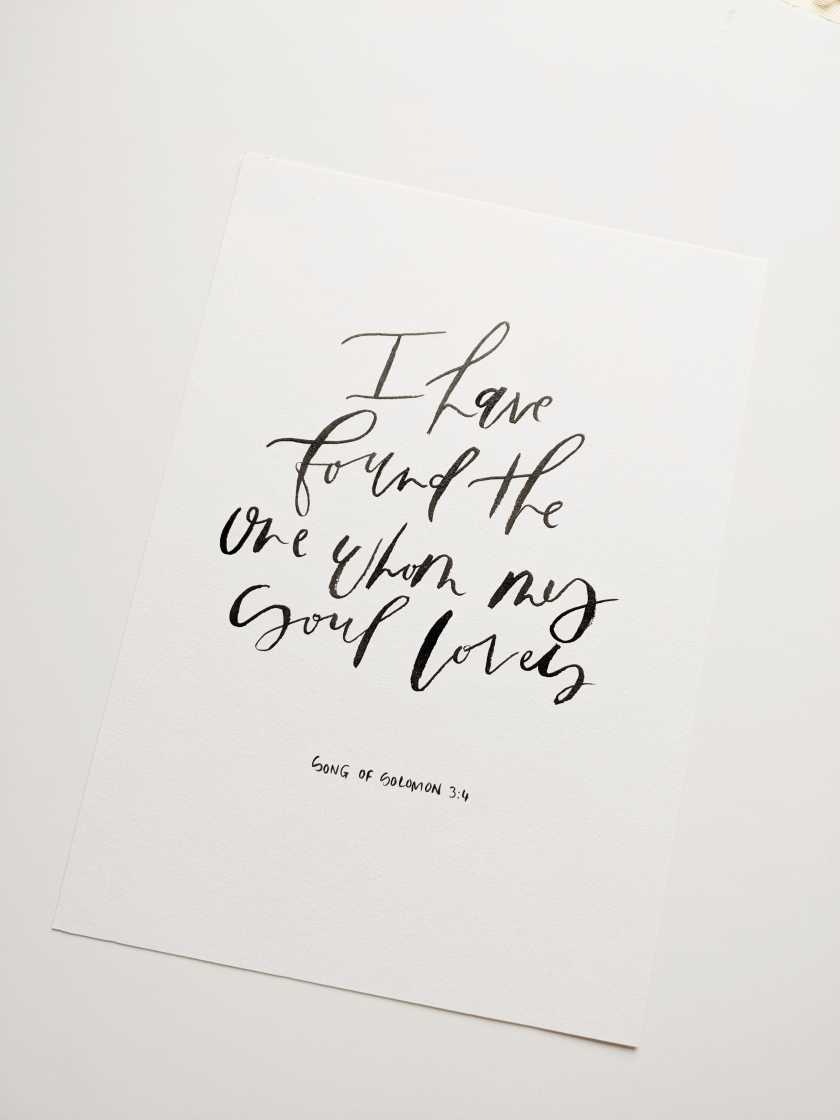 Custom hand lettered bible verse print (A4) by @sandiydesign ...