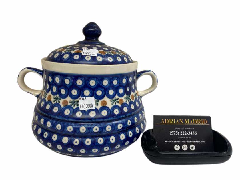 167 Unikat Polish Pottery Made In Poland Cookie Jar AirAuctioneer