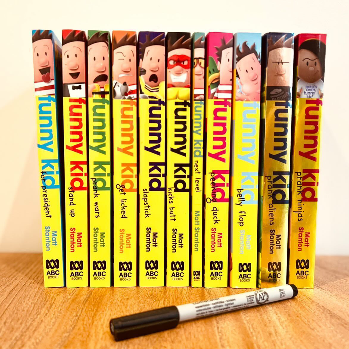 11 signed Funny Kid books by Matt Stanton AirAuctioneer