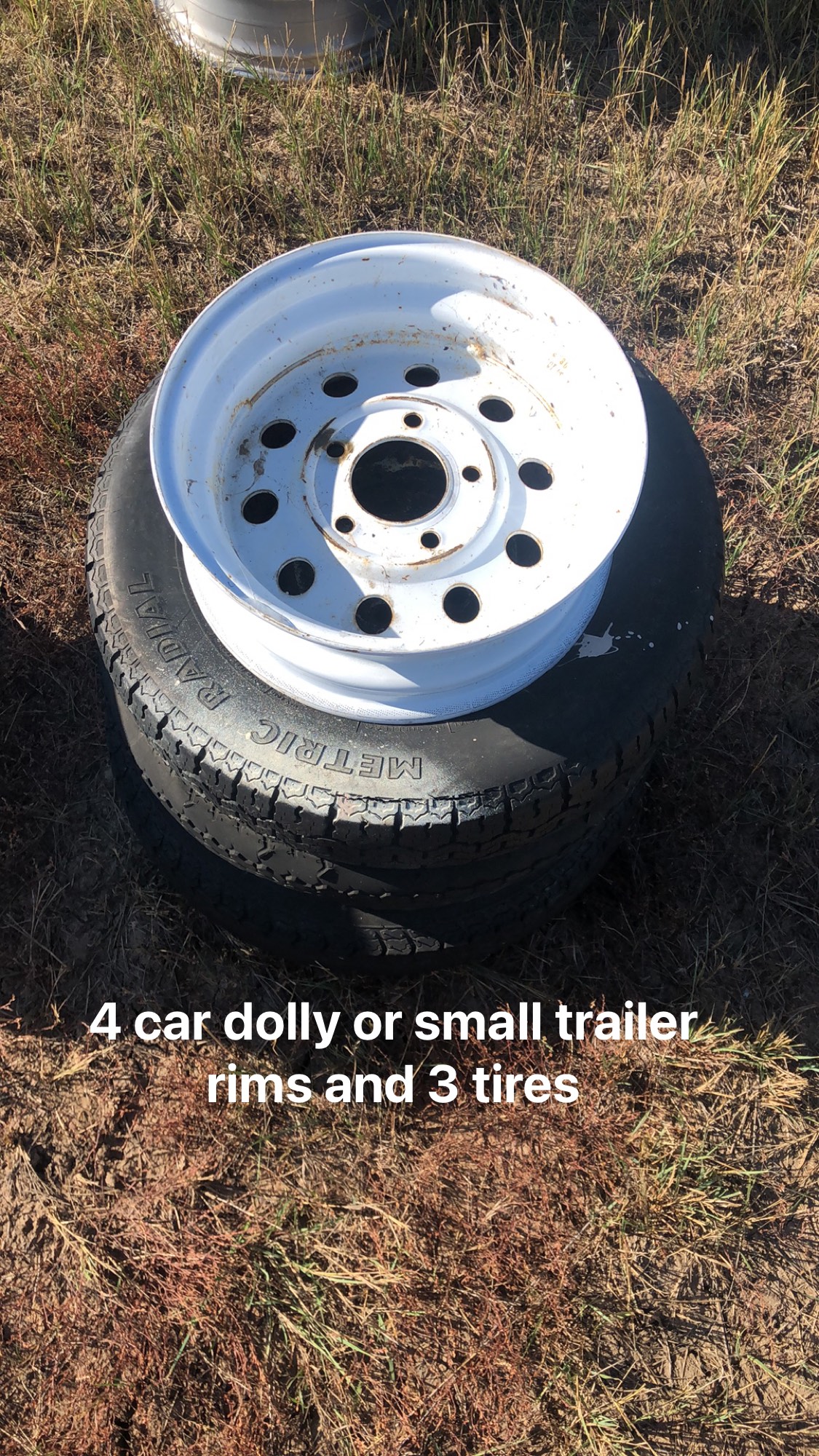 4 Car Dolly or Small trailer Rimes and 3 Tires Belle Fourche