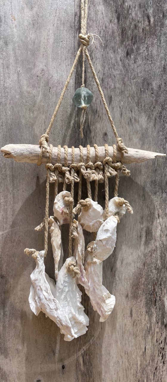 Handcrafted Eastern Oyster Shell Chimes by Donna Lee Crawford