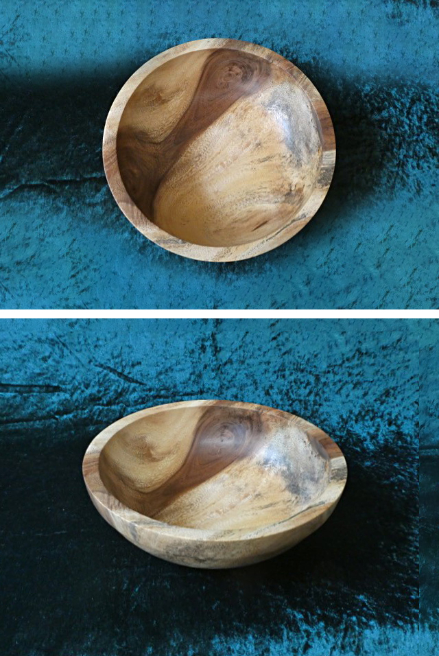 Mango timber turned wooden bowl AirAuctioneer