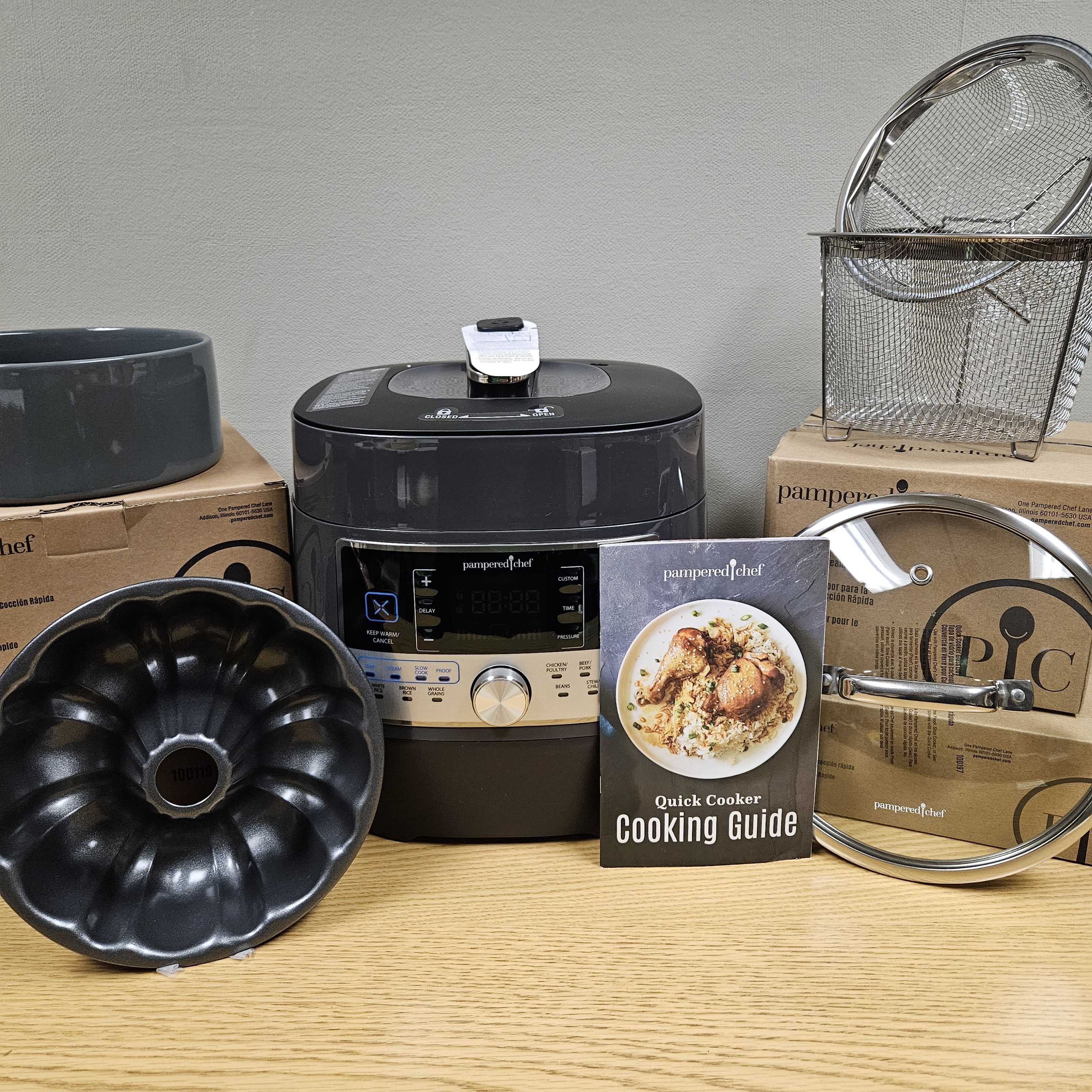 Pampered Chef Quick Cooker with Accessories AirAuctioneer