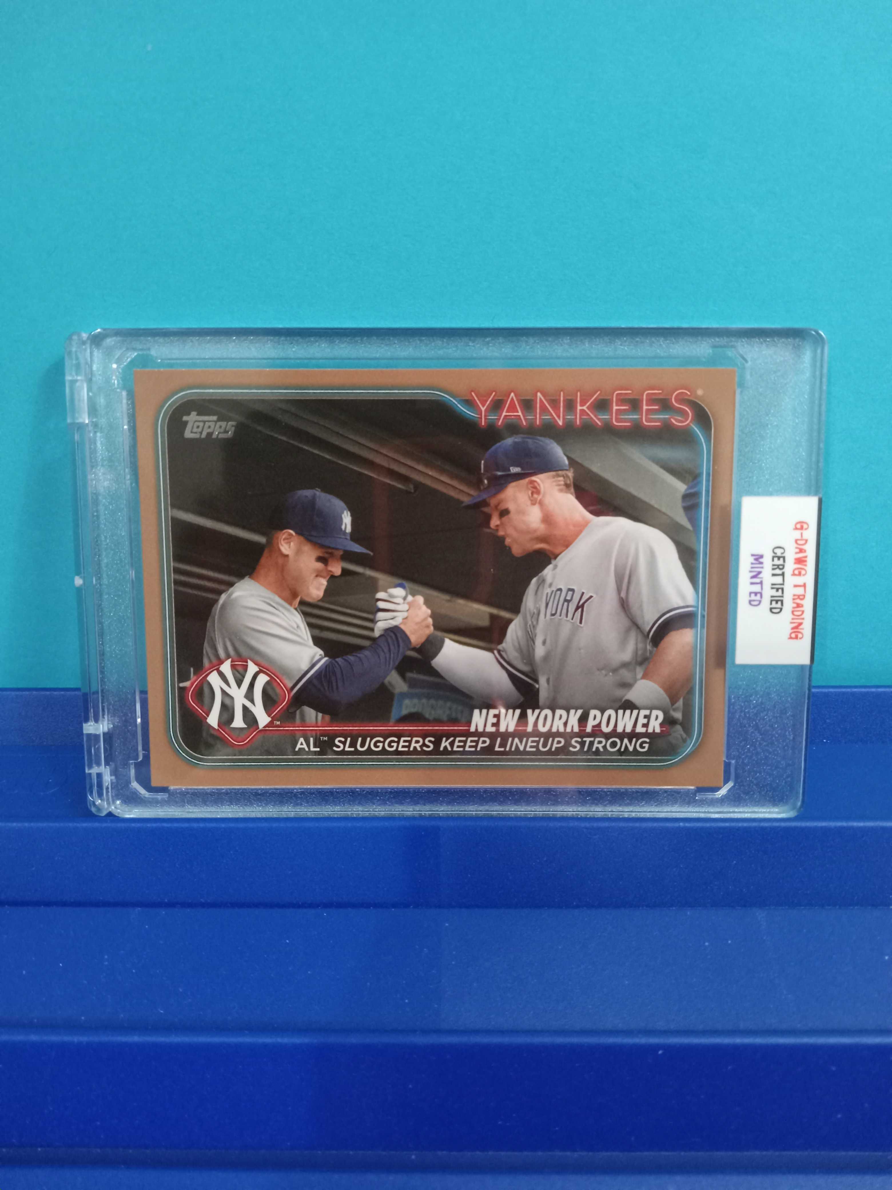 2024 Topps Series 1 Baseball 315, Checklist Gold Parallel /2024 NEW YORK POWER, AL Sluggers