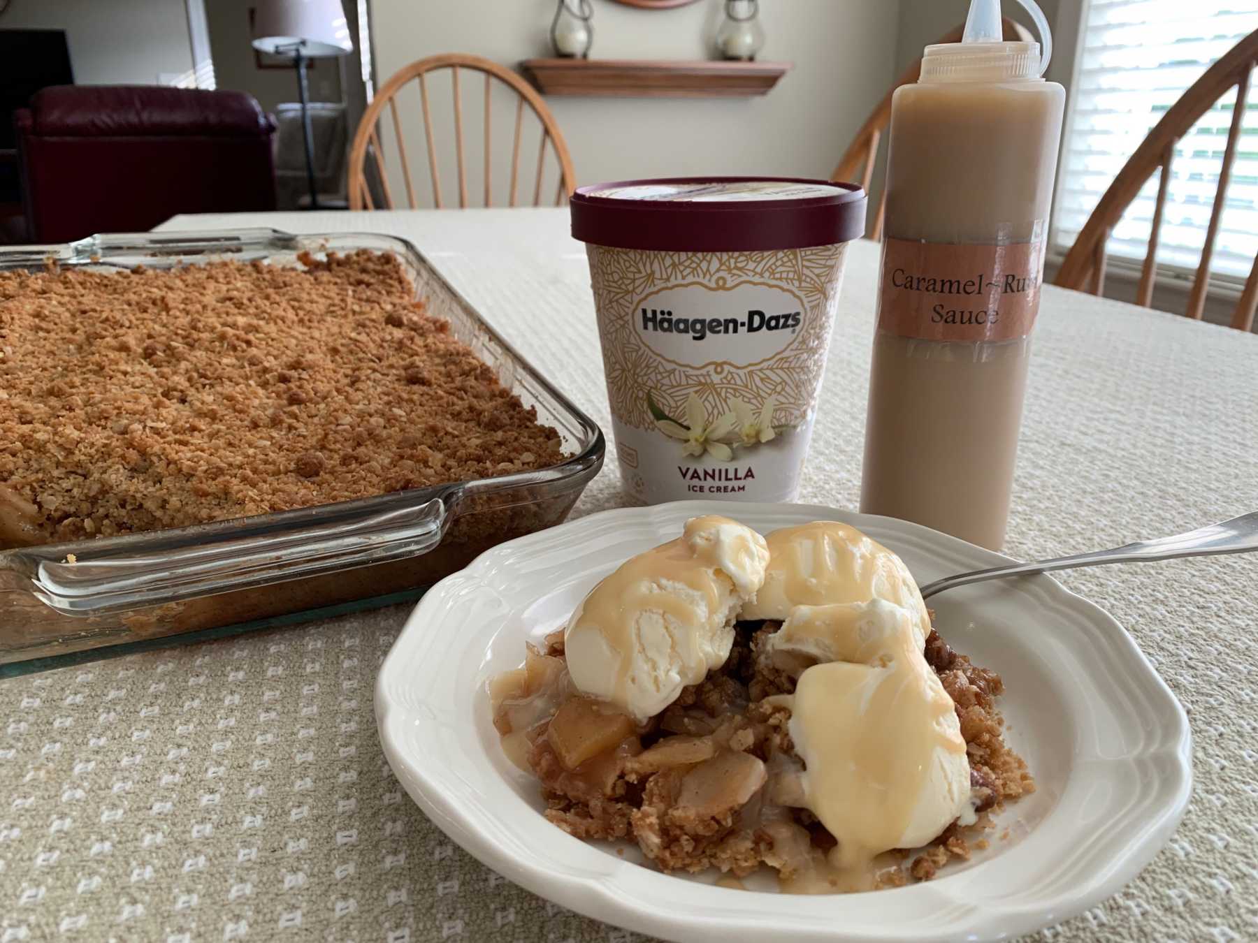 Apple Crisp al a Mode al a Amazing by Karen Lofgren, Friend of the