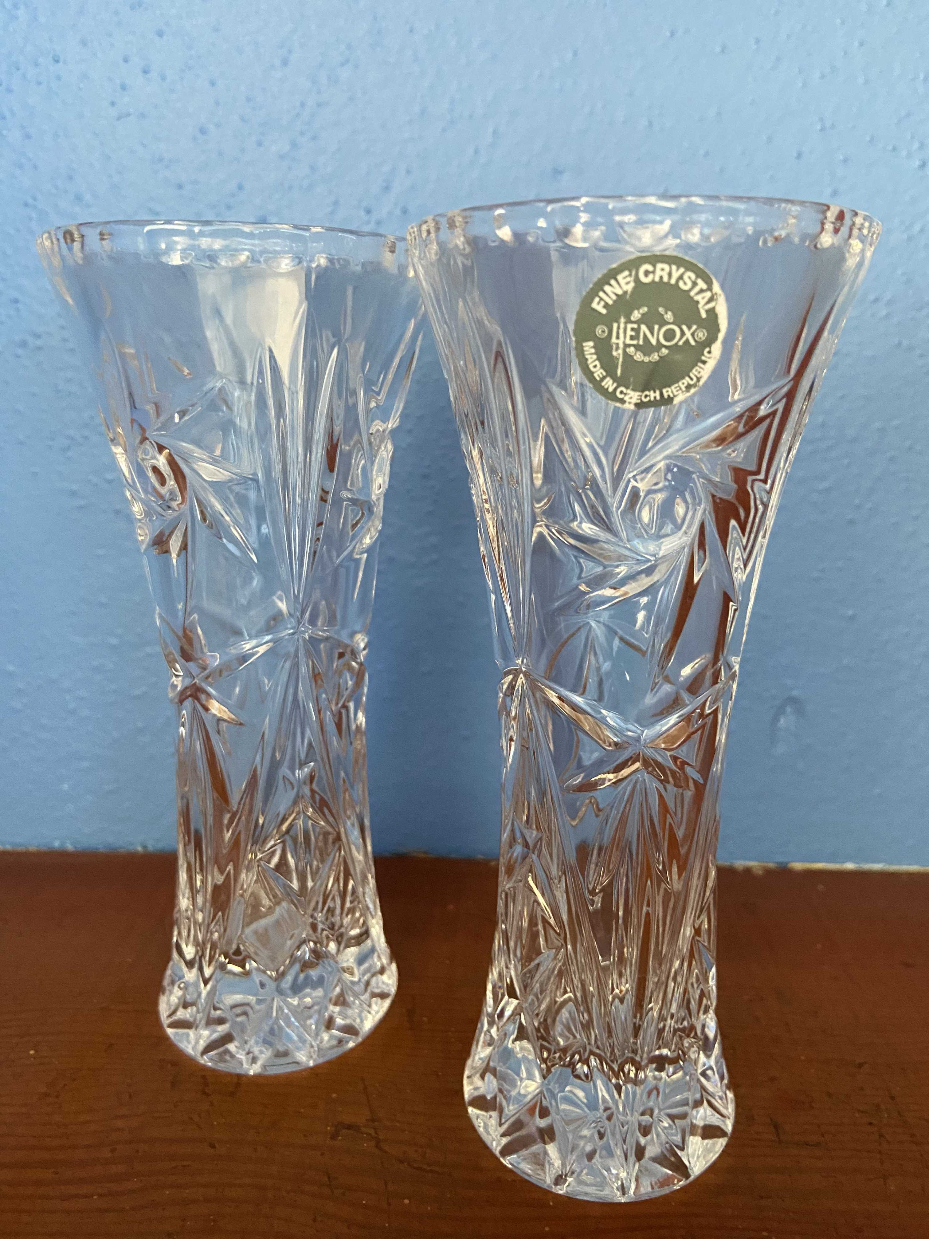 Pair of Lenox Fine Crystal Bud Vases AirAuctioneer