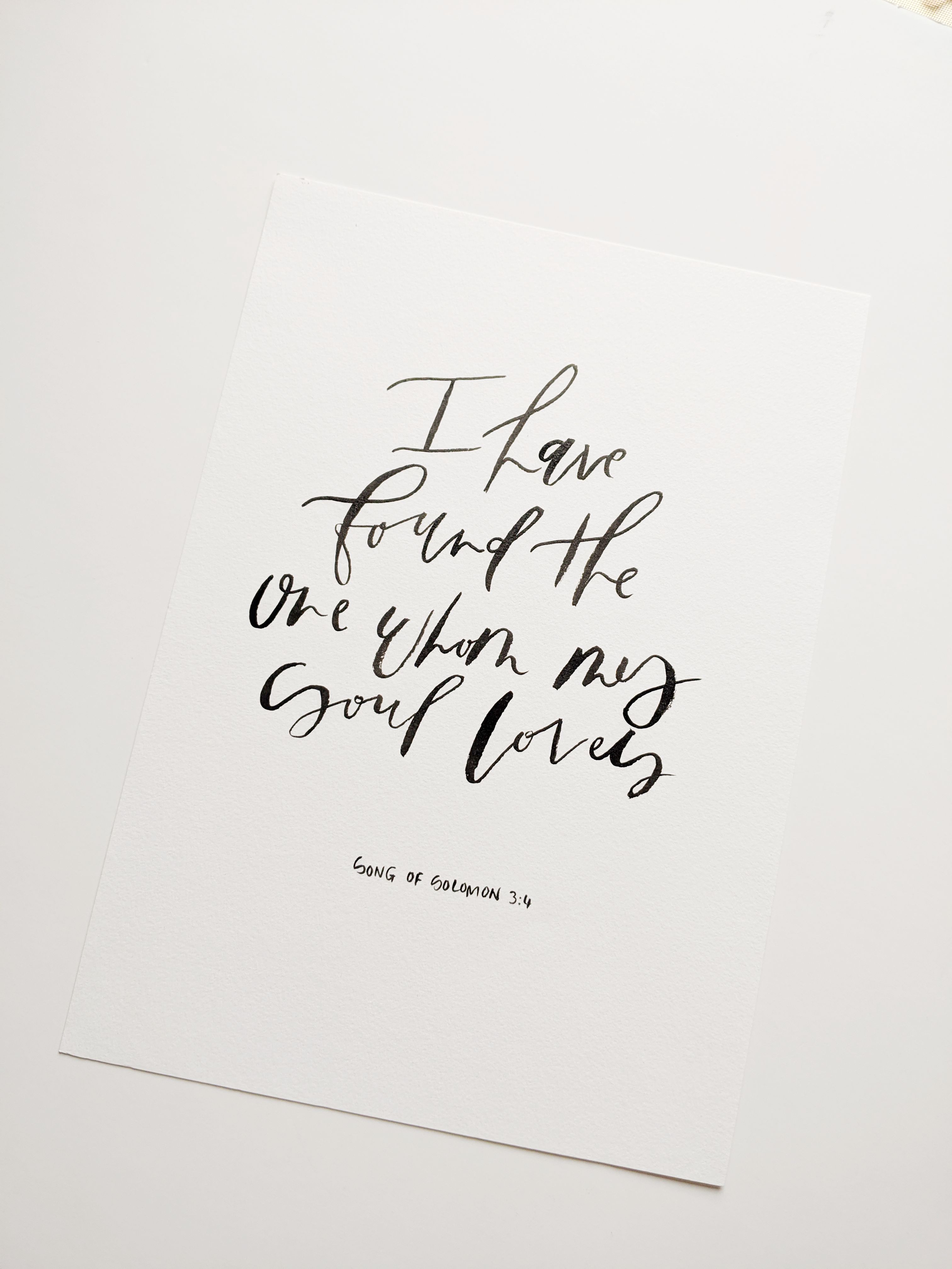 Custom hand lettered bible verse print (A4) by sandiydesign