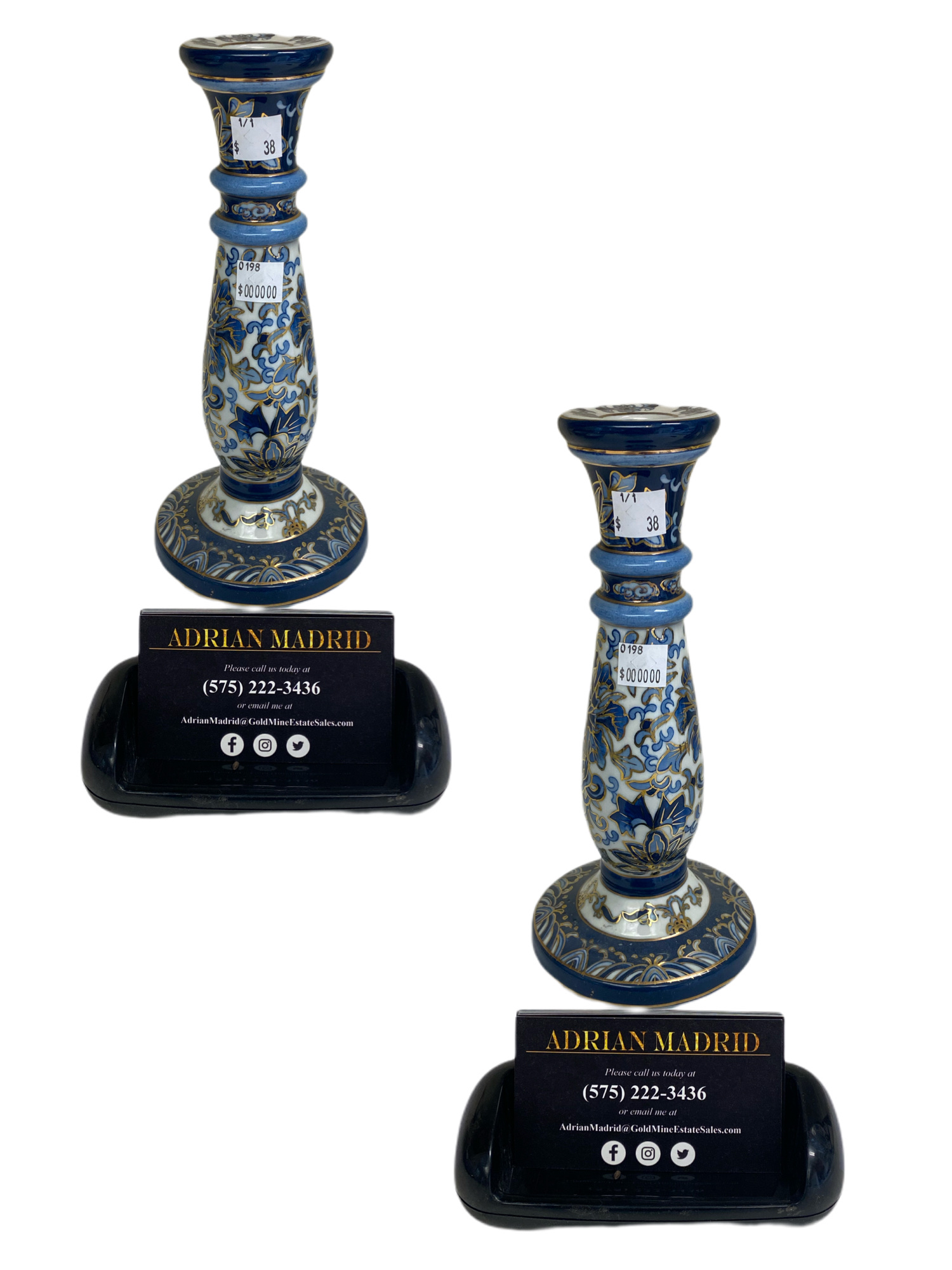 198 Chinese Ceramic Candle Holder AirAuctioneer