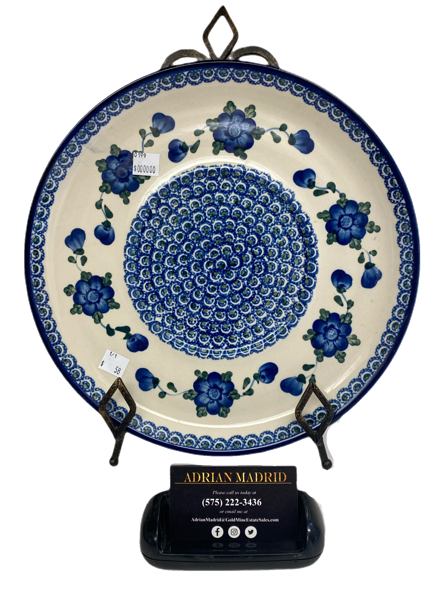 199 Hand Made in Poland Polish Pottery Dish AirAuctioneer